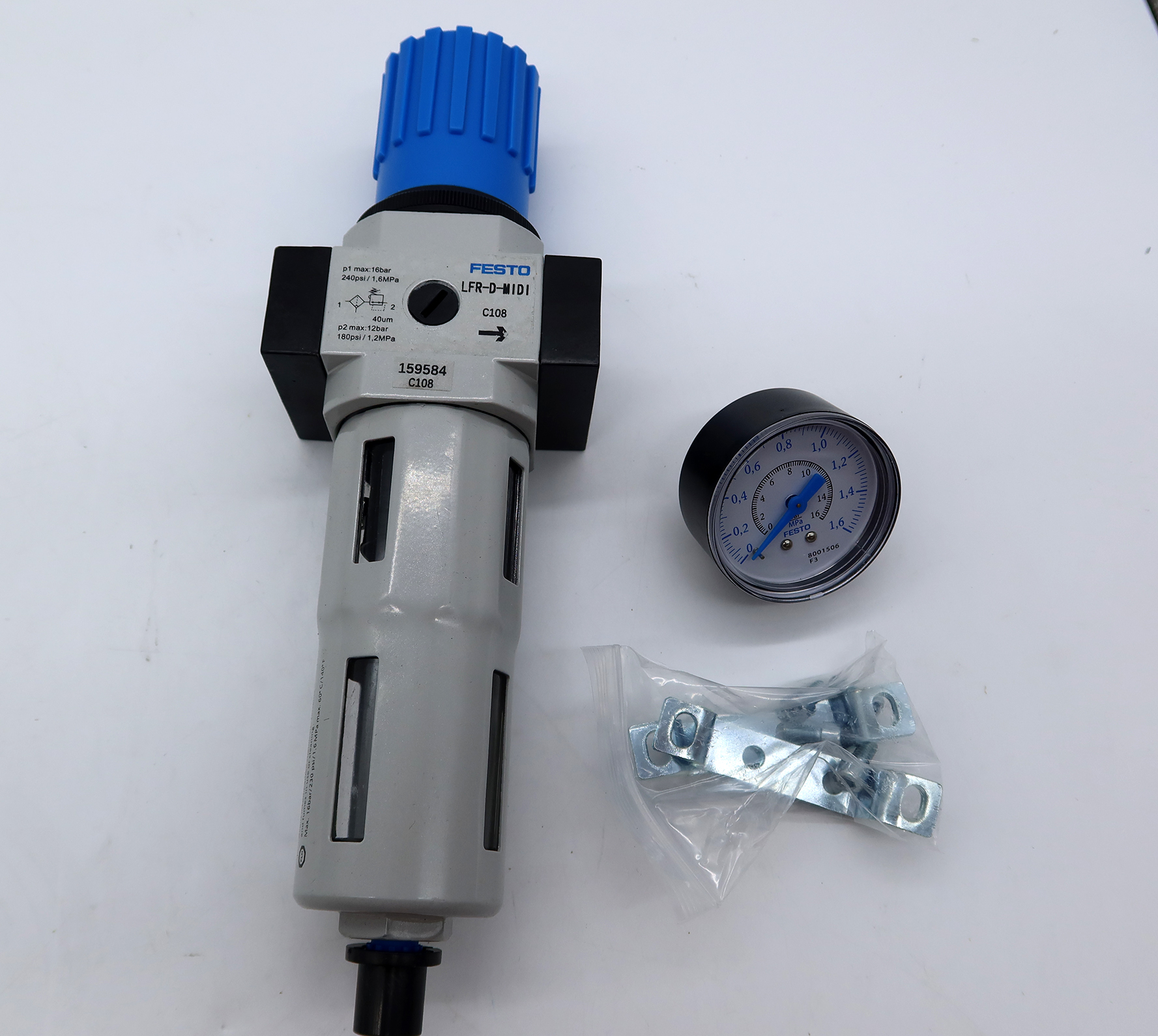 Festo Filter regulator LFR-1/2-D-MIDI 159584 3400 l/min PC 40 µm