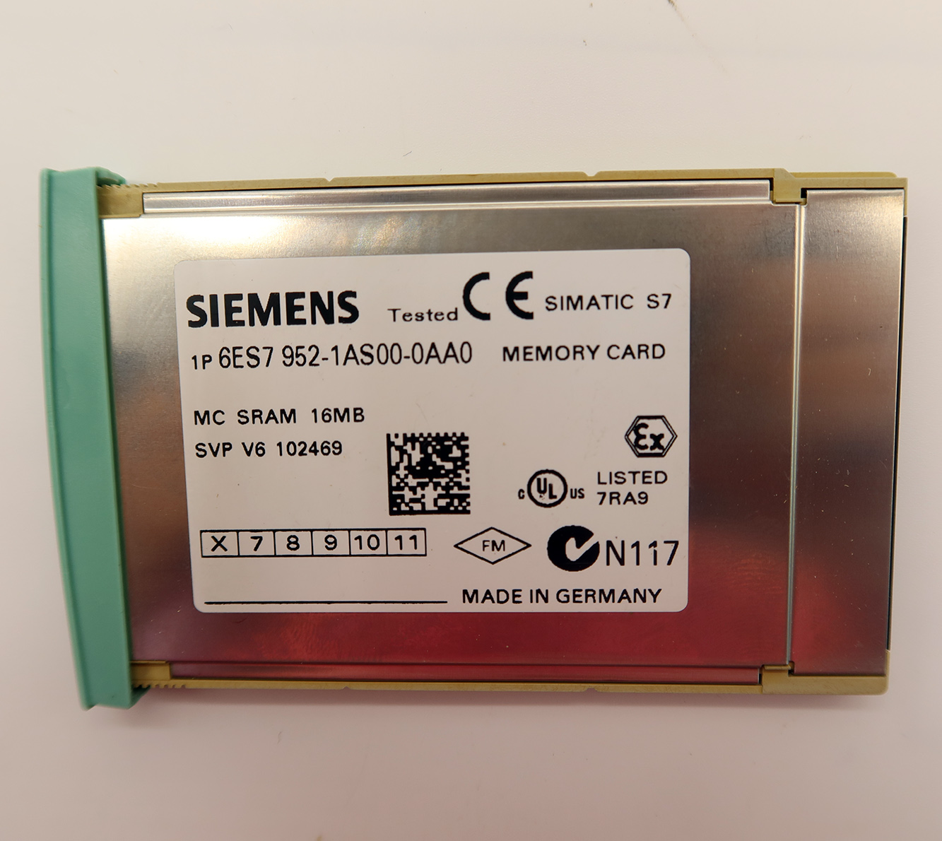 Siemens 6ES7952-1AS00-0AA0 MEMORY CARD MC SRAM 16MB
